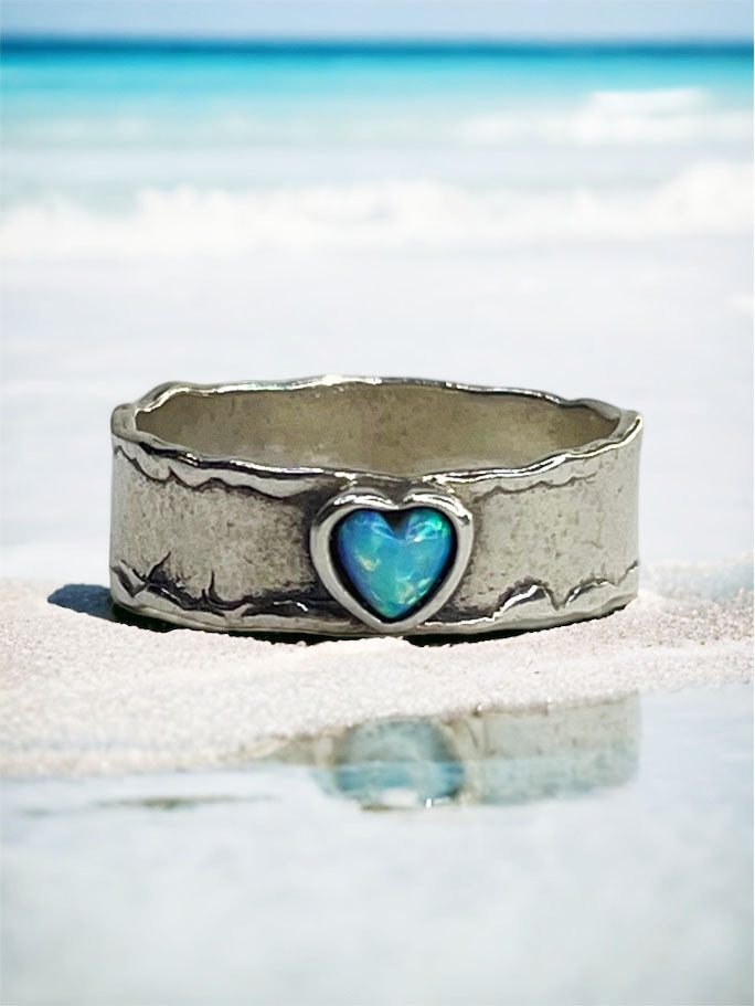 Heart Shape Style Opal Ring