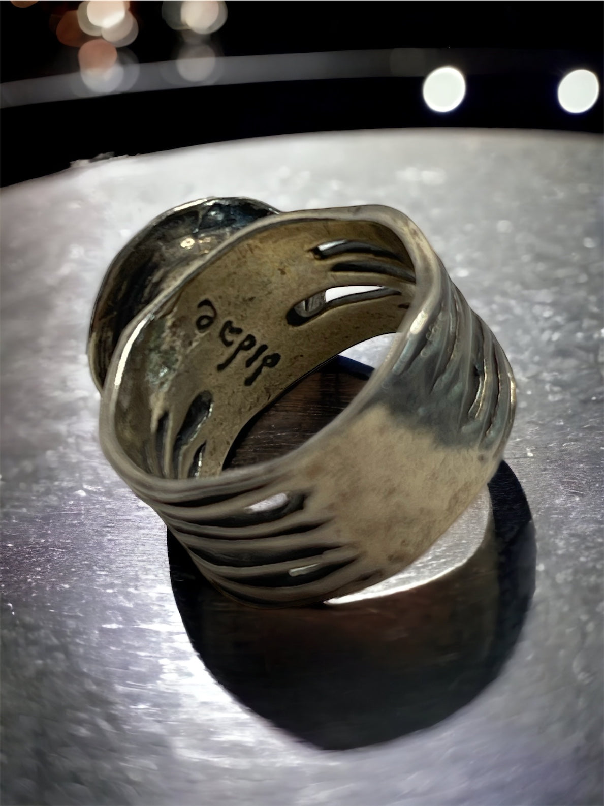 Anillo antiguo de perlas de agua dulce