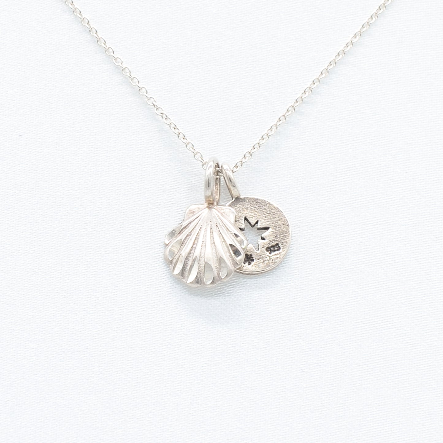 Collar de conchas y brújula