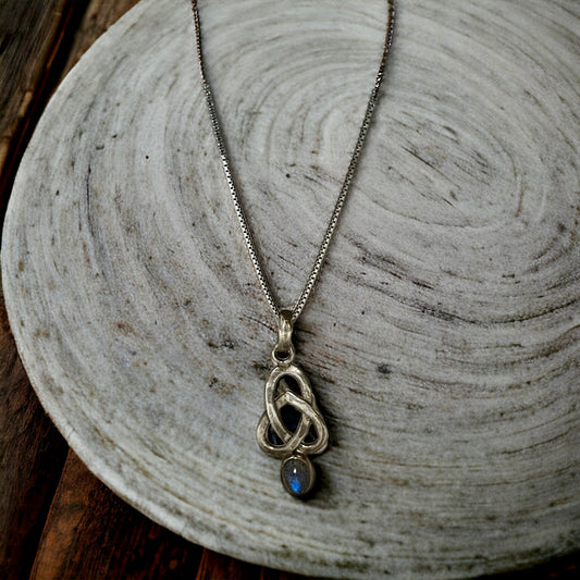 Stone Celtic Trinity Knot Pendant