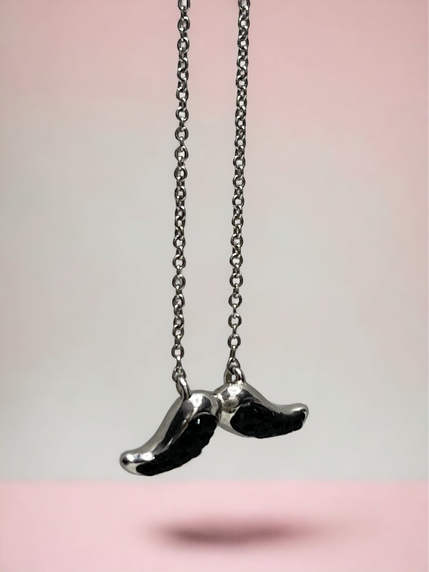 Hipster Mustache Shiny Necklace