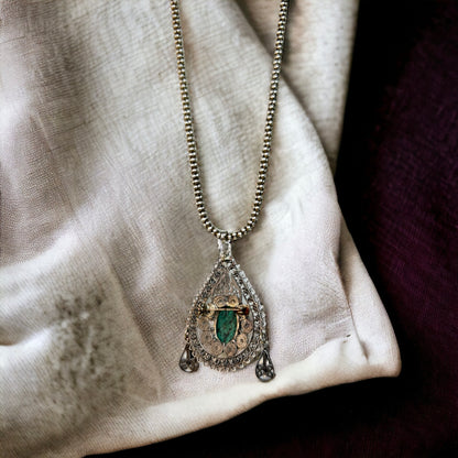 Filigree Vintage Green Necklace